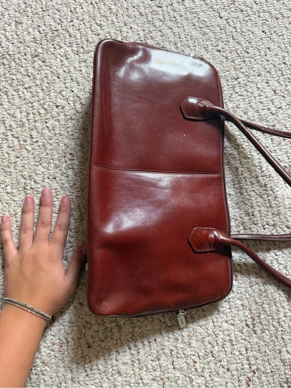 HOBO Chestnut Brown Leather Shoulder Bag